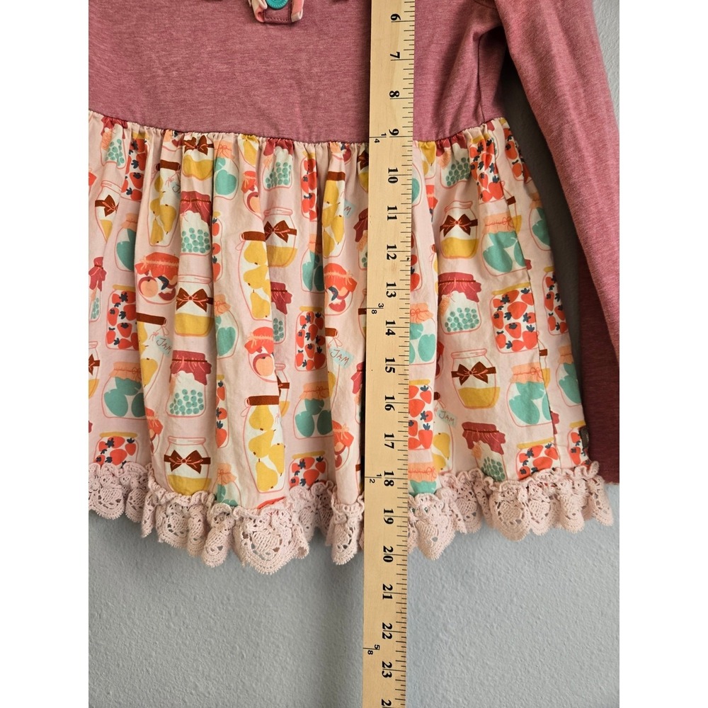 Matilda Jane Jam Session Pink Long Sleeve Peplum Top Girl's Size 8 - Picture 4 of 6